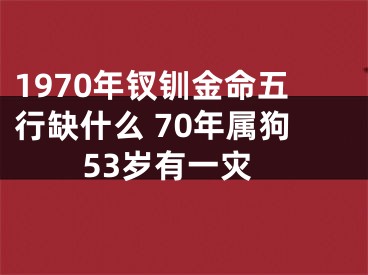 1970年钗钏金命五行缺什么 70年属狗53岁有一灾