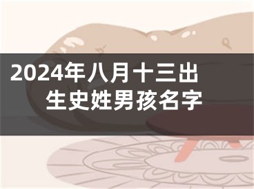 2024年八月十三出生史姓男孩名字