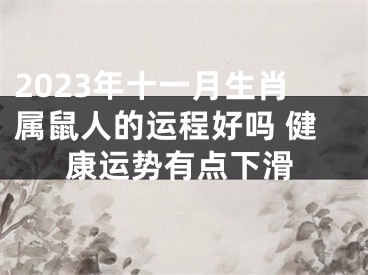 2023年十一月生肖属鼠人的运程好吗 健康运势有点下滑