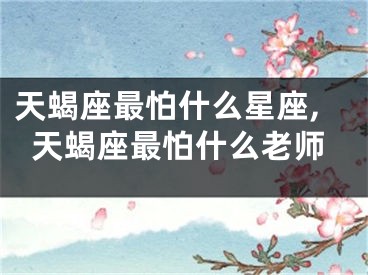天蝎座最怕什么星座,天蝎座最怕什么老师