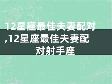 12星座最佳夫妻配对,12星座最佳夫妻配对射手座