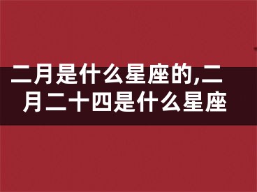 二月是什么星座的,二月二十四是什么星座