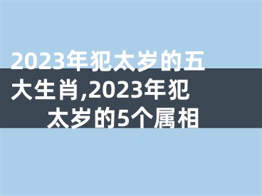 2023年犯太岁的五大生肖,2023年犯太岁的5个属相