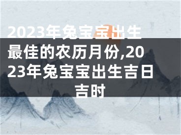 2023年兔宝宝出生最佳的农历月份,2023年兔宝宝出生吉日吉时