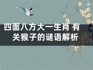 四面八方大一生肖 有关猴子的谜语解析