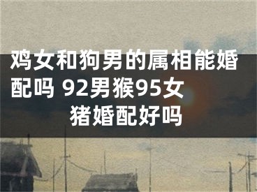 鸡女和狗男的属相能婚配吗 92男猴95女猪婚配好吗