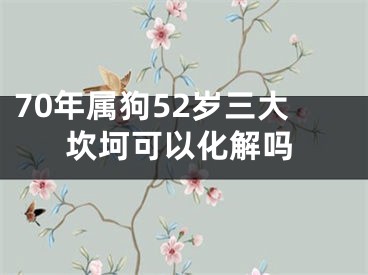 70年属狗52岁三大坎坷可以化解吗