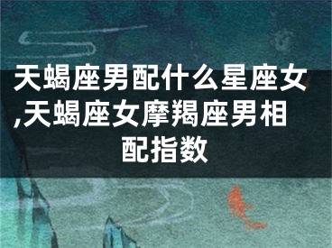 天蝎座男配什么星座女,天蝎座女摩羯座男相配指数