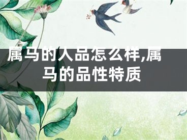 属马的人品怎么样,属马的品性特质