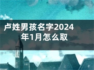 卢姓男孩名字2024年1月怎么取